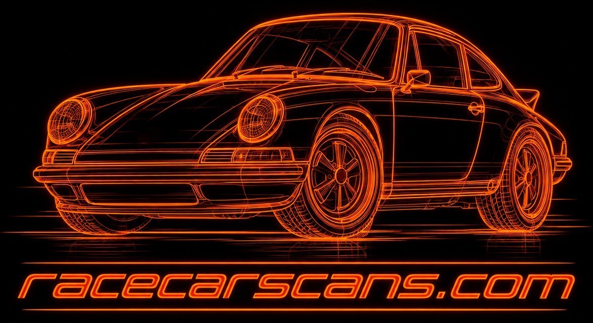racecarscans.com neon 911 line drawing